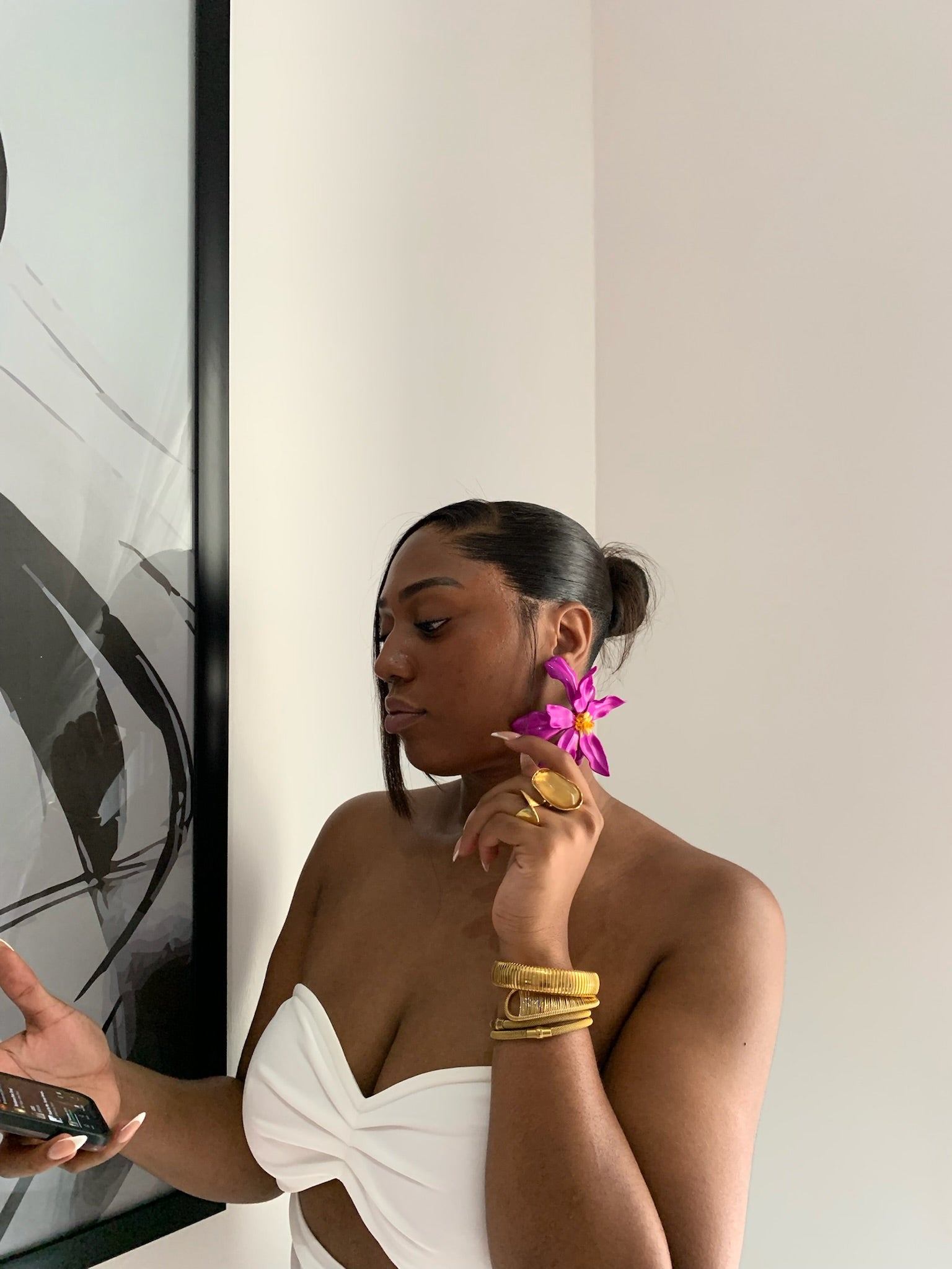 Dahlia – Acrylic Flower Stud Earrings