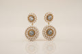 Amara 18K Gold Plated Pearl & Zircon Drop Earrings