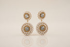 Amara 18K Gold Plated Pearl & Zircon Drop Earrings