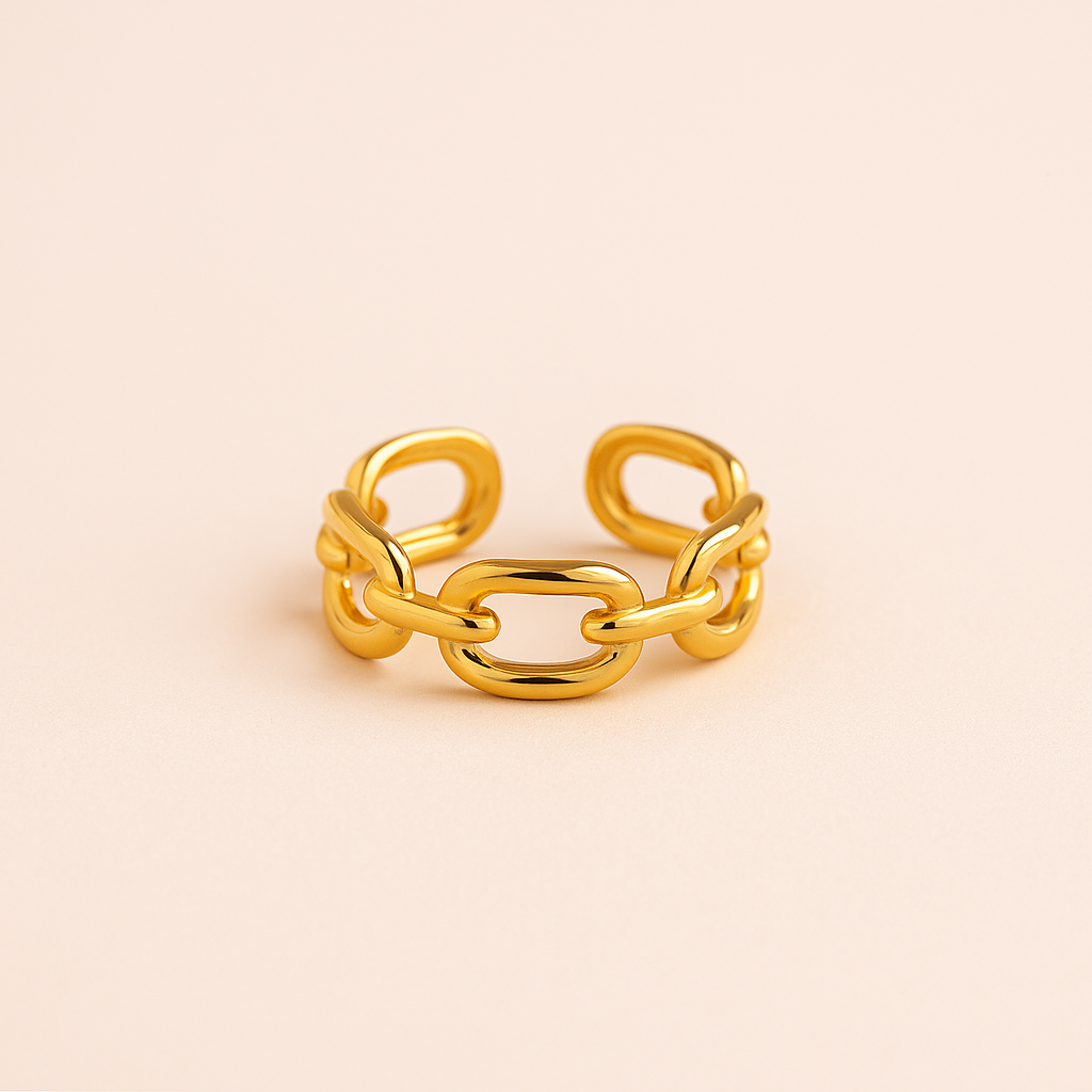 Ajani Gold Chain-Link Ring