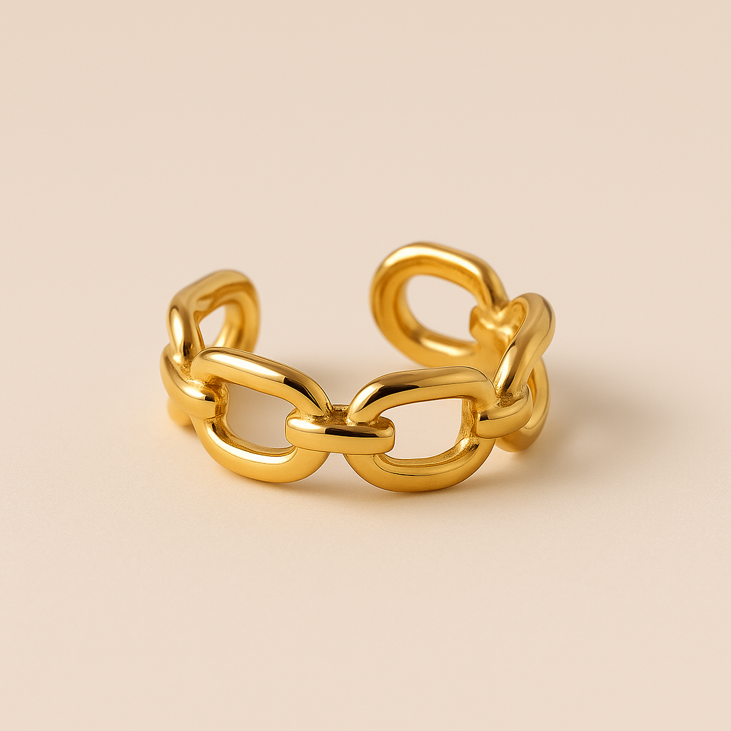 Ajani Gold Chain-Link Ring